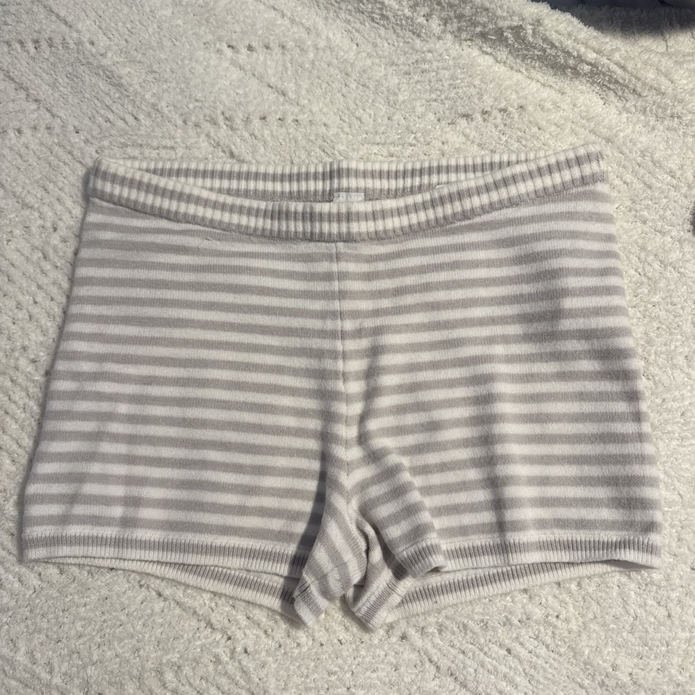 Gilly Hicks Light Gray Striped Sleep Shorts